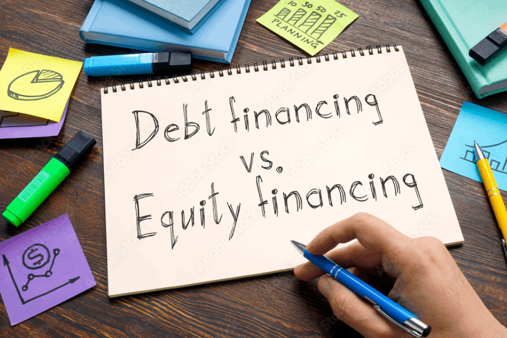 The difference between debt and equity financing